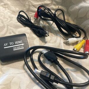 Universal AV to HDMI Converter with Cables - Black